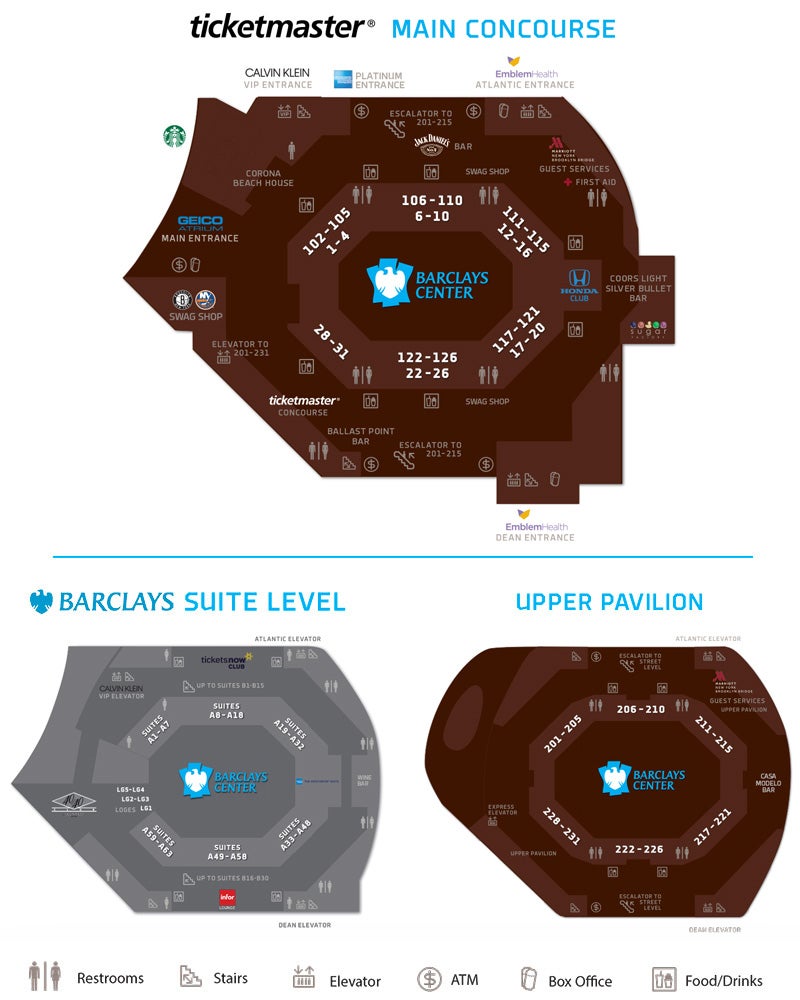 Concourse Map | Barclays Center