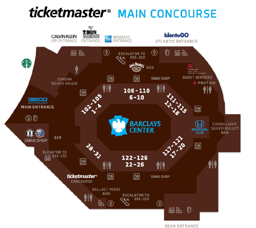 Concourse Map | Barclays Center